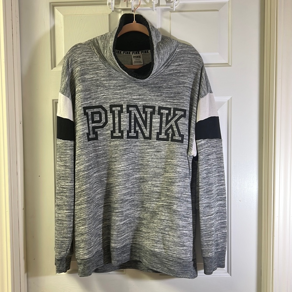 PINK VS cowl neck sweatshirt Sz Large